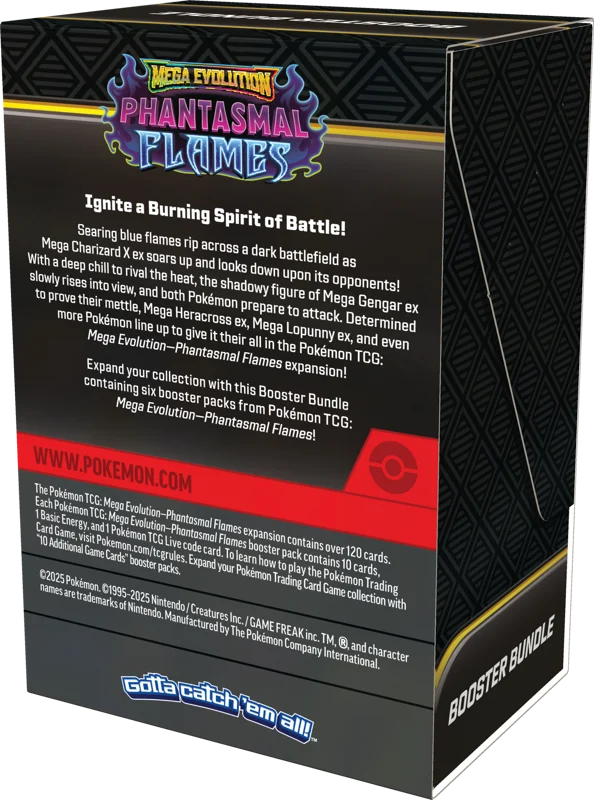 Pokémon Trading Card Game (TCG): Pokemon Mega Evolution Phantasmal Flames Booster Bundle