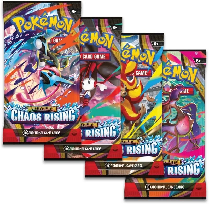 Pokemon Mega Evolution Chaos Rising Booster Pack (10 Cards)