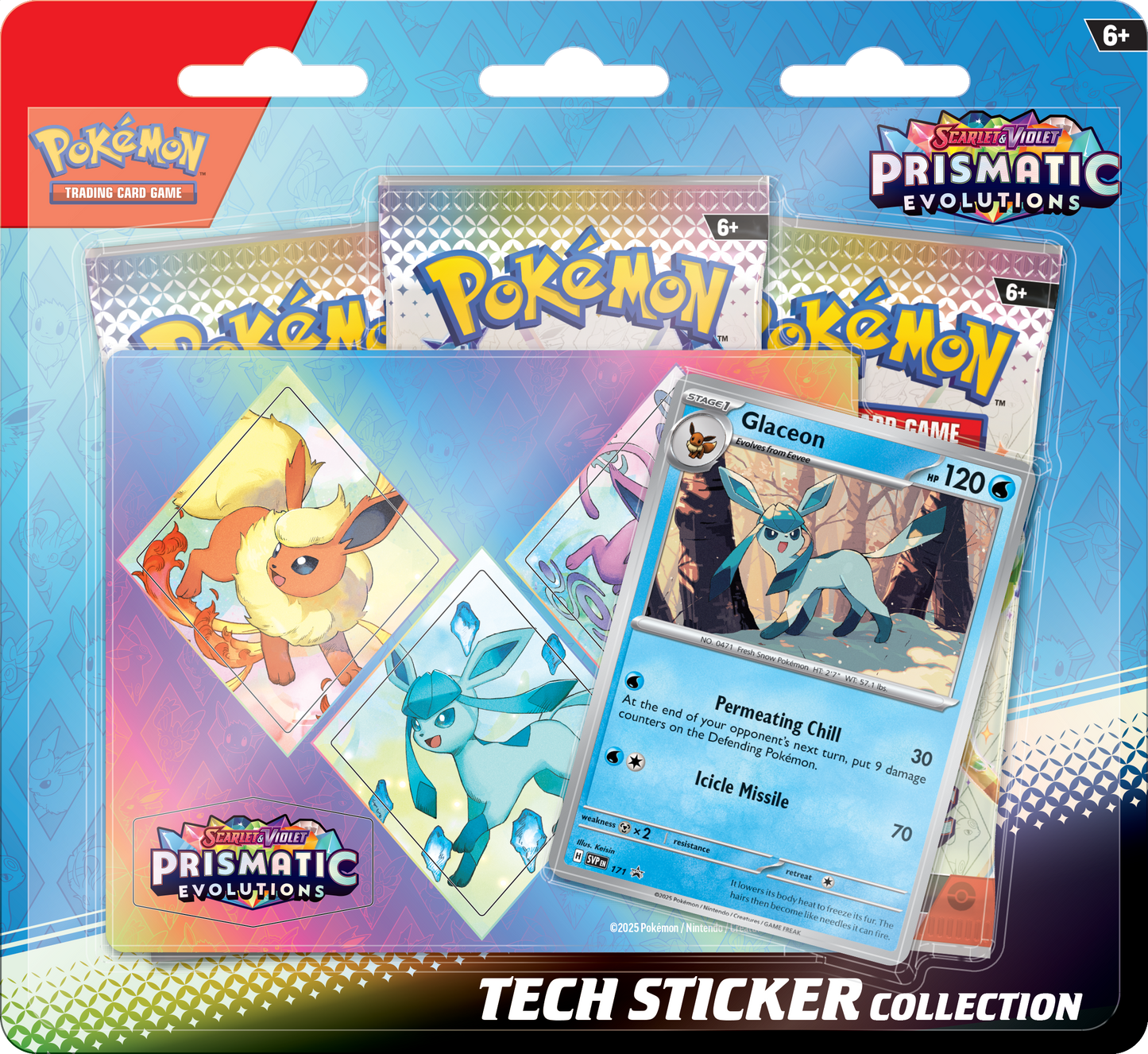 Pokémon Trading Card Game (TCG): Pokémon Cards Scarlet & Violet Prismatic Evolutions Tech Sticker Collection