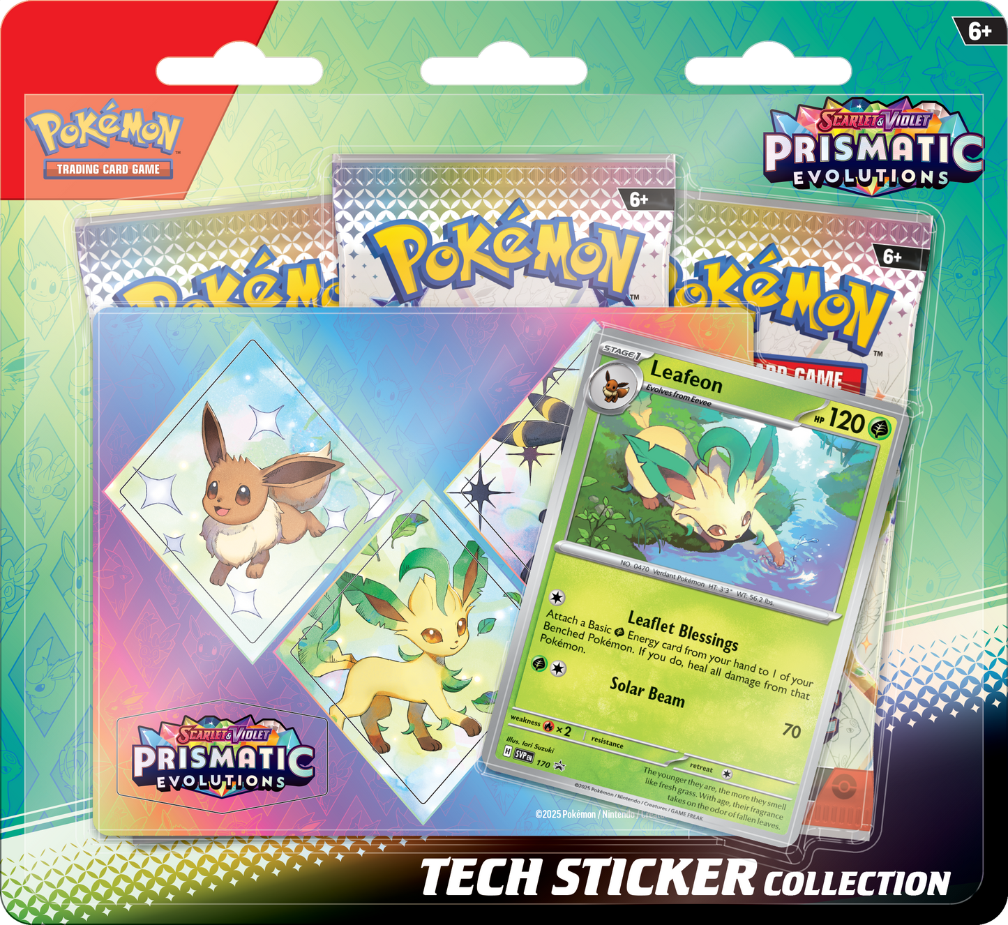 Pokémon Trading Card Game (TCG): Pokémon Cards Scarlet & Violet Prismatic Evolutions Tech Sticker Collection