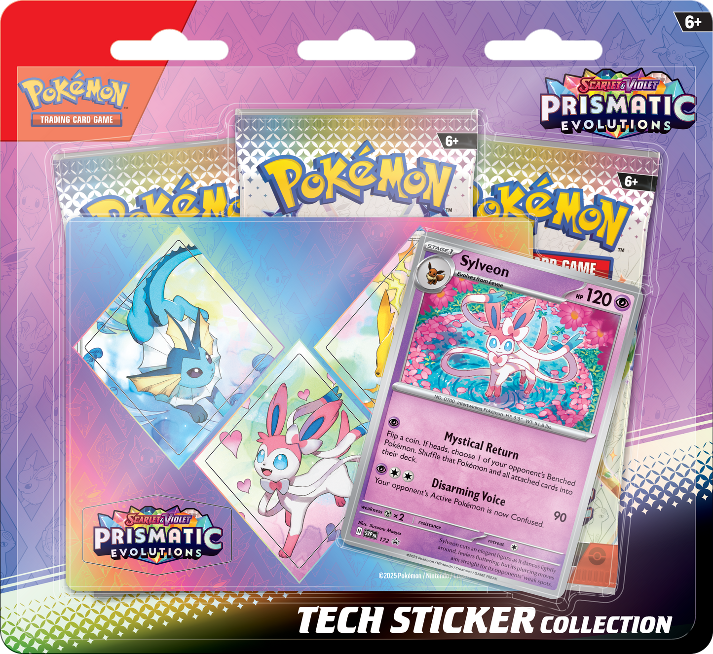 Pokémon Trading Card Game (TCG): Pokémon Cards Scarlet & Violet Prismatic Evolutions Tech Sticker Collection