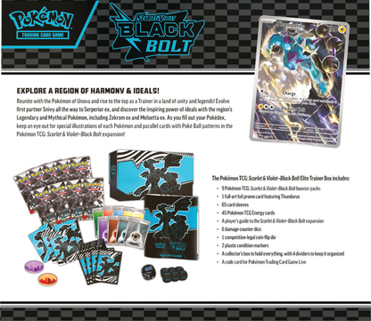 Pokémon Trading Card Game (TCG): Pokemon Scarlet & Violet Black Bolt Elite Trainer Box