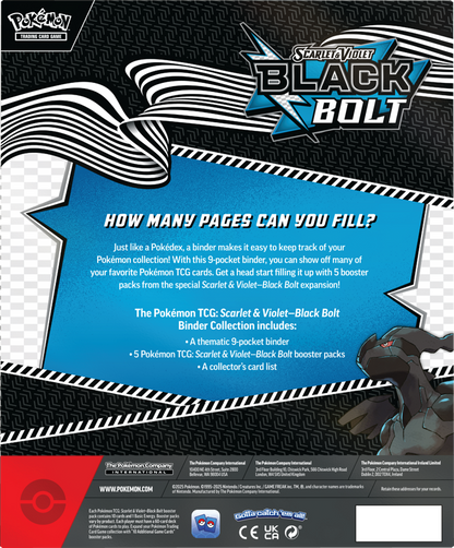 Pokémon Trading Card Game (TCG): Pokemon Scarlet & Violet Black Bolt Binder Collection