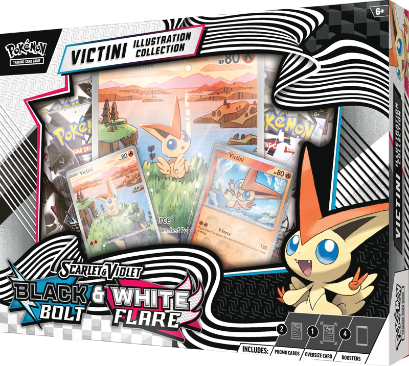 Pokémon Trading Card Game (TCG): Pokemon Scarlet & Violet: Black Bolt & White Flare Unova Victini Illustration Collection