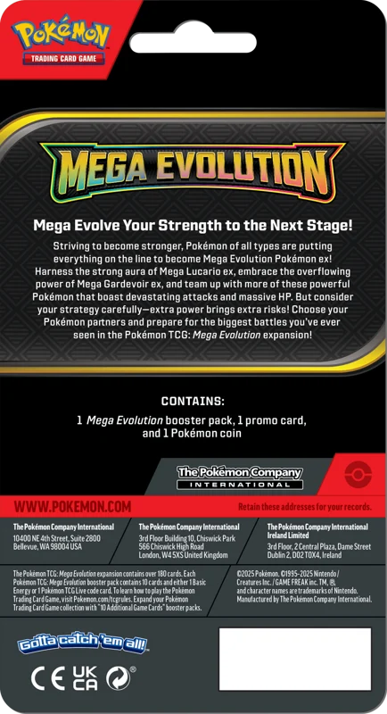 Pokémon Trading Card Game (TCG): Pokemon Mega Evolution Checklane Blister