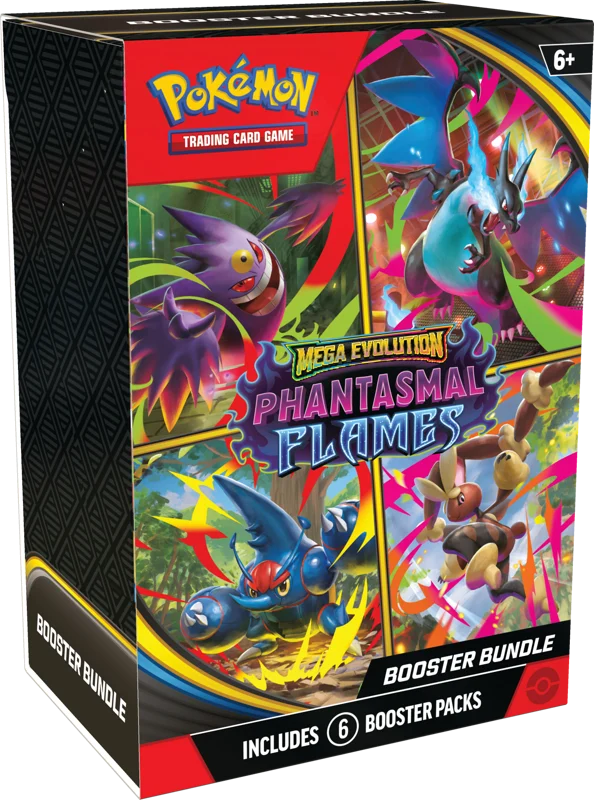 Pokémon Trading Card Game (TCG): Pokemon Mega Evolution Phantasmal Flames Booster Bundle