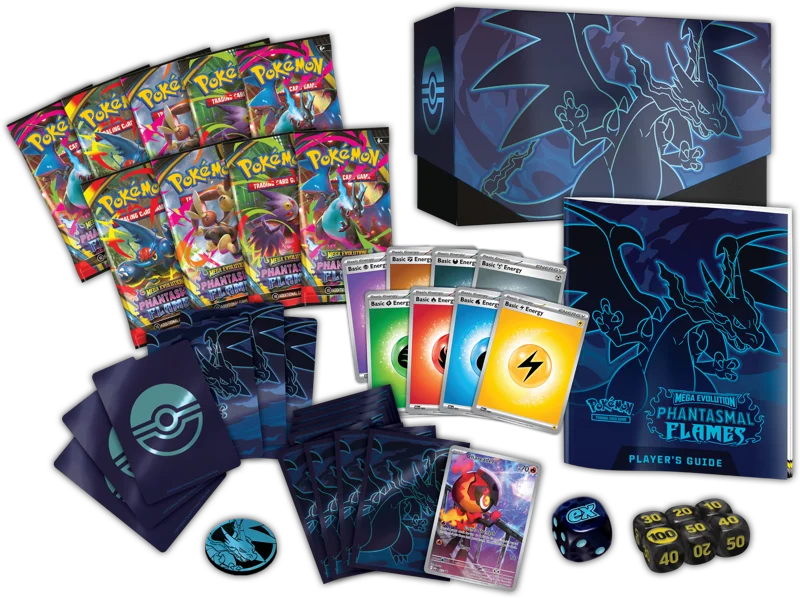Pokémon Trading Card Game (TCG): Pokemon Mega Evolution Phantasmal Flames Elite Trainer Box