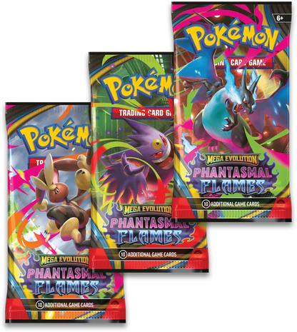 Pokémon Trading Card Game (TCG): Pokemon Mega Evolution Phantasmal Flames 3 Pack Blister