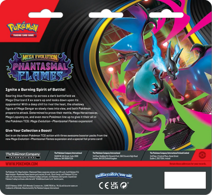 Pokémon Trading Card Game (TCG): Pokemon Mega Evolution Phantasmal Flames 3 Pack Blister