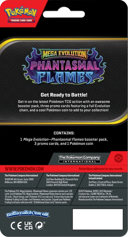 Pokémon Trading Card Game (TCG): Pokemon Mega Evolution Phantasmal Flames Premium Checklane Blister