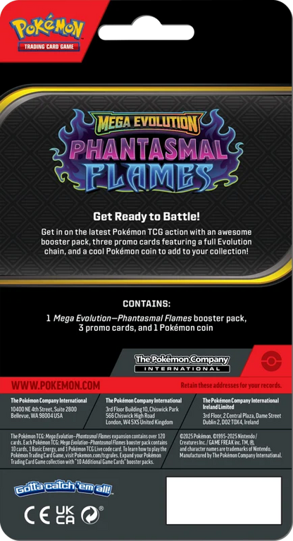 Pokémon Trading Card Game (TCG): Pokemon Mega Evolution Phantasmal Flames Premium Checklane Blister
