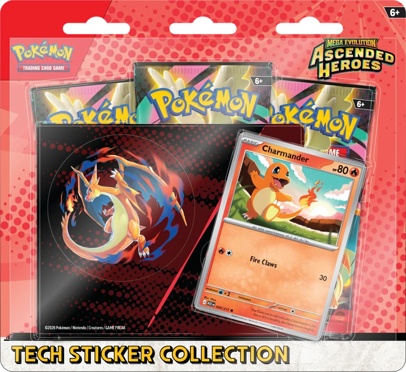 Pokémon Trading Card Game (TCG): Pokemon Mega Evolution Ascended Heroes - Tech Sticker Charmander