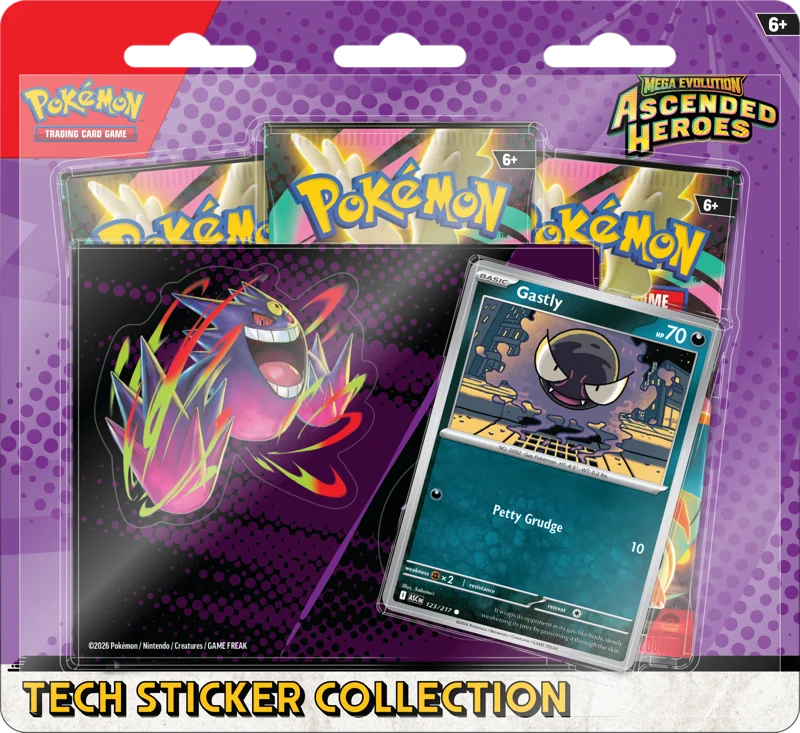 Pokémon Trading Card Game (TCG): Pokemon Mega Evolution Ascended Heroes - Tech Sticker Ghastly