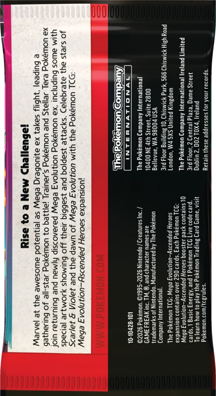 Pokémon Trading Card Game (TCG): Pokemon Mega Evolution Ascended Heroes - Booster Pack