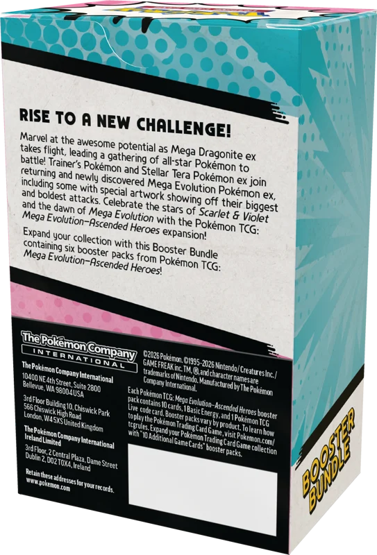 Pokémon Trading Card Game (TCG): Pokemon Mega Evolution Ascended Heroes - Booster Bundle
