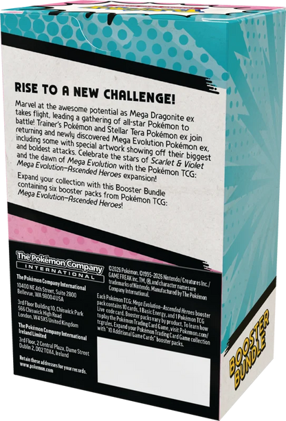 Pokémon Trading Card Game (TCG): Pokemon Mega Evolution Ascended Heroes - Booster Bundle
