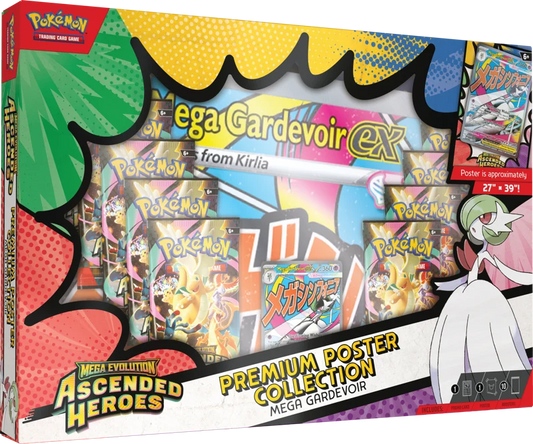 Pokémon Trading Card Game (TCG): Pokemon Mega Evolution Ascended Heroes Premium Poster Collection Mega Gardevoir EX