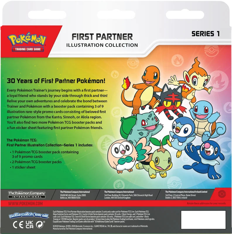 Pokemon First Partner Illustration Collection Series 1