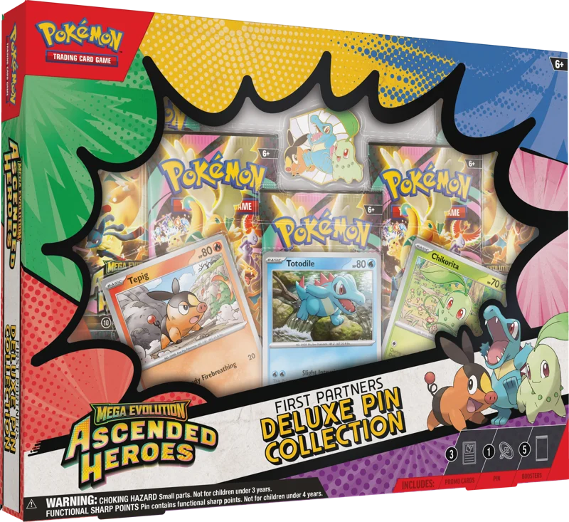 Pokemon Mega Evolution Ascended Heroes - First Partners Deluxe Pin Collection