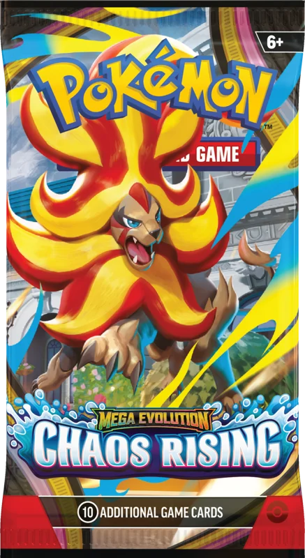 Pokemon Mega Evolution Chaos Rising Booster Pack (10 Cards)