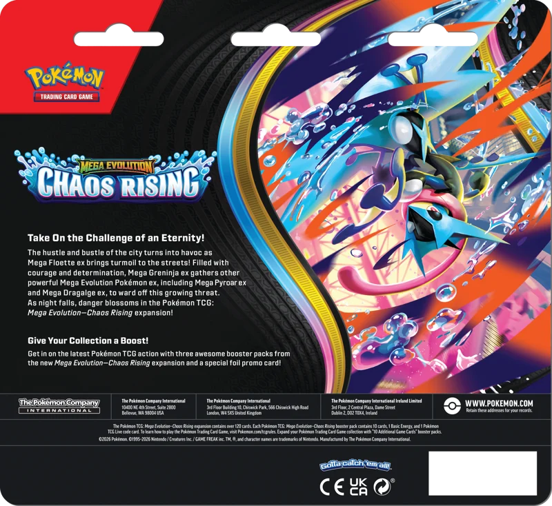 Pokemon Mega Evolution Chaos Rising 3 Pack Blister Charmeleon