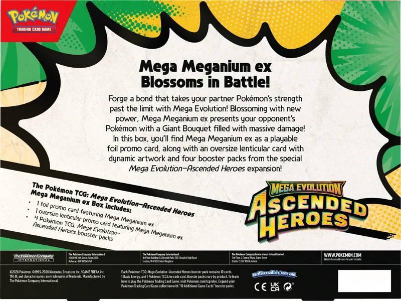 Pokémon Trading Card Game (TCG): Pokemon Ascended Heroes Mega Meganium EX Collection Box