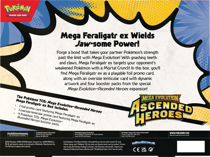 Pokémon Trading Card Game (TCG): Pokemon Ascended Heroes Mega Feraligatr EX Collection Box