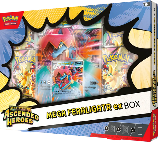 Pokémon Trading Card Game (TCG): Pokemon Ascended Heroes Mega Feraligatr EX Collection Box