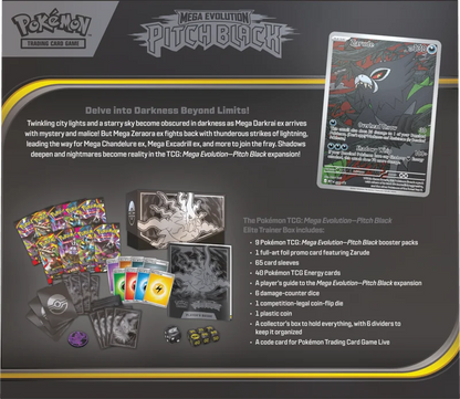 Pokémon Trading Card Game (TCG): Pokemon Mega Evolution Pitch Black Elite Trainer Box