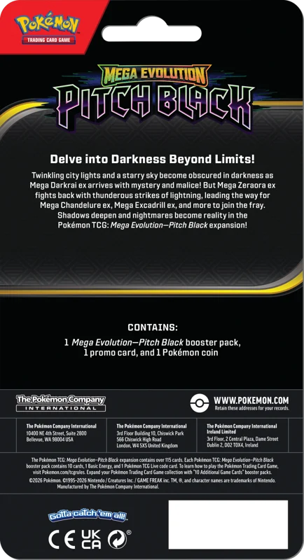 Pokémon Trading Card Game (TCG): Pokemon Mega Evolution Pitch Black Checklane Blister Slowpoke