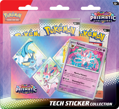 Pokémon Trading Card Game (TCG):  Pokémon Cards Scarlet & Violet Prismatic Evolutions Tech Sticker Collection