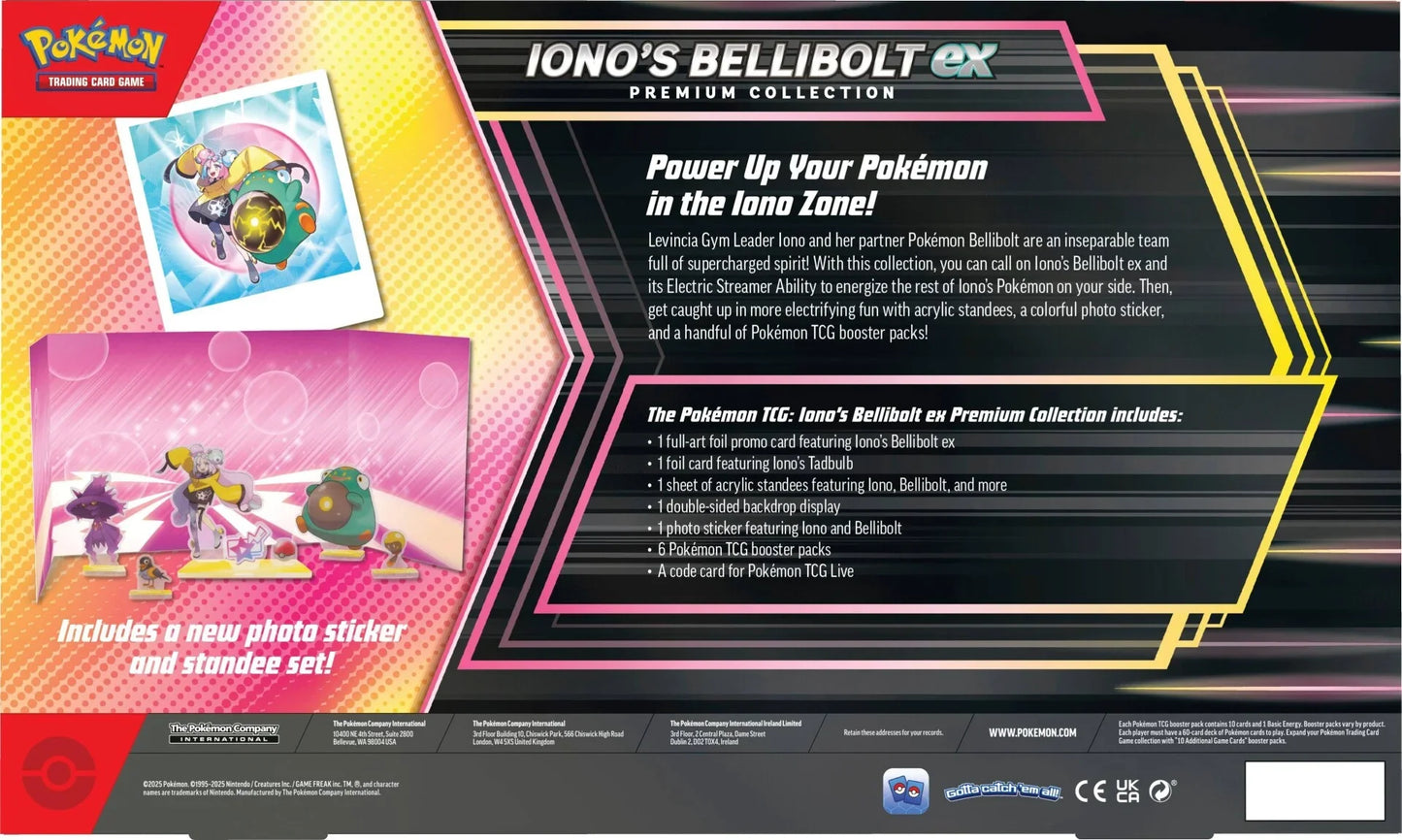 Pokémon Trading Card Game (TCG): Pokemon Iono’s Bellibolt EX Premium Collection