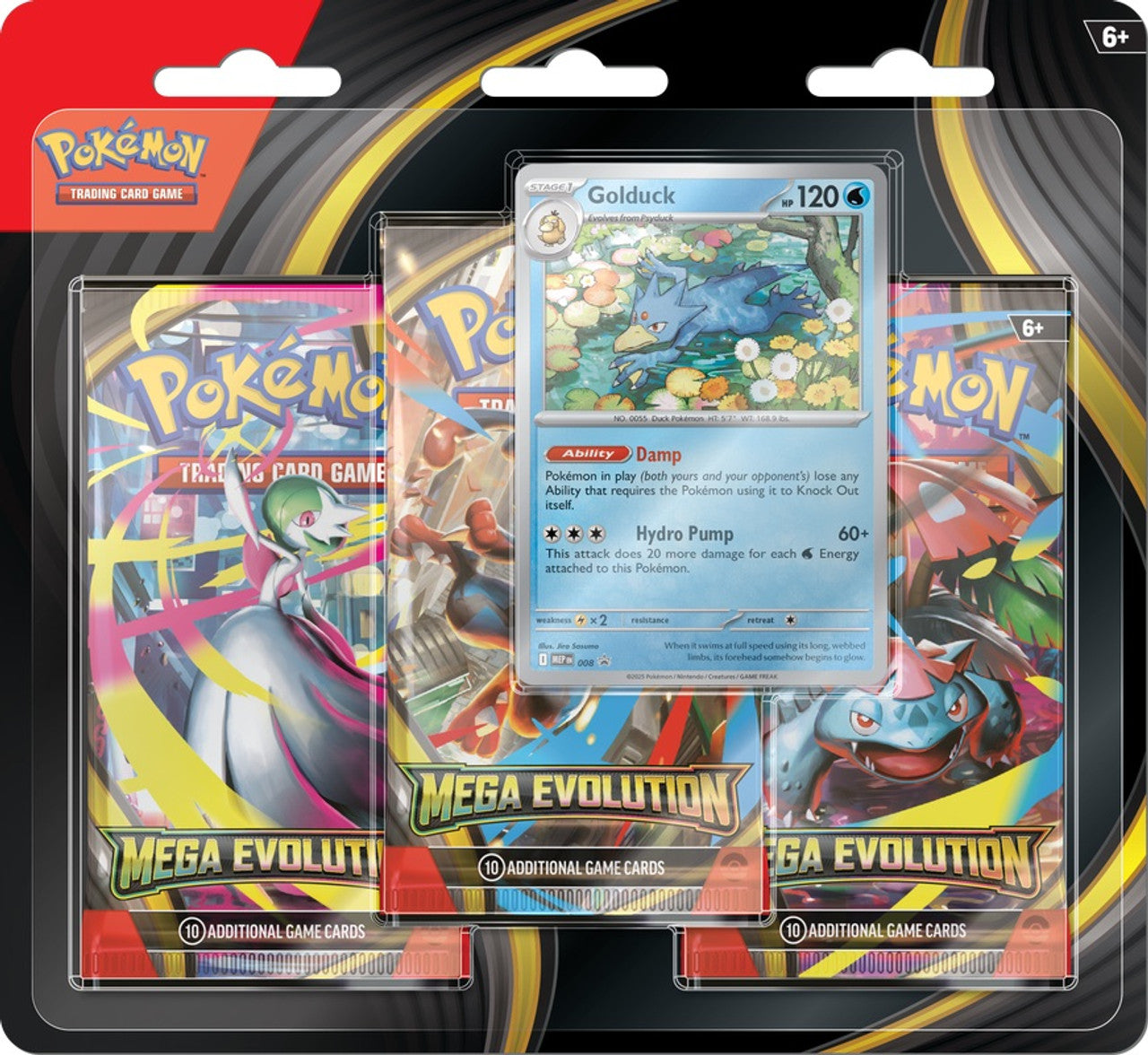 Pokémon Trading Card Game (TCG):Pokemon Mega Evolution 3 Pack Blister